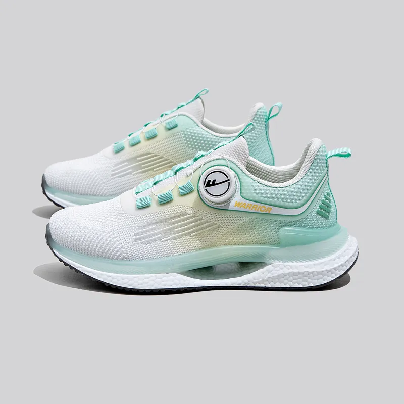 Warrior Comfortable Sports Anti Slip Wear Resistant Low Top Casual Shoes Women's White Lake Green-8
