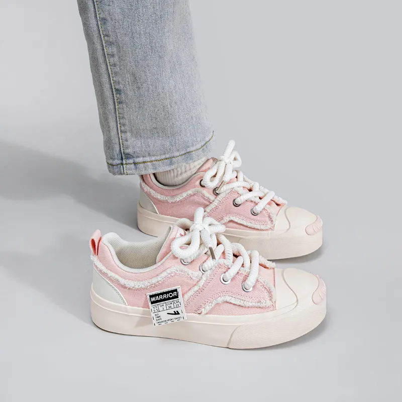 Warrior Durable Lightweight And Breathable Low Top Canvas Shoes Women's Pink-7
