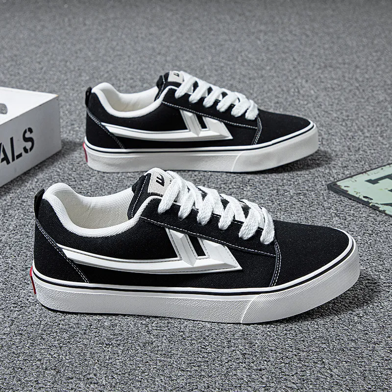 Warrior Sports Casual Wear resistant And Lightweight Low Top Canvas Shoes Unisex Black-9