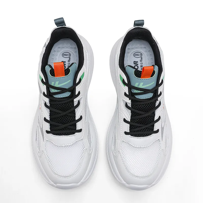 WARRIOR Running Shoes Men Low Top White/Gray/Black-2