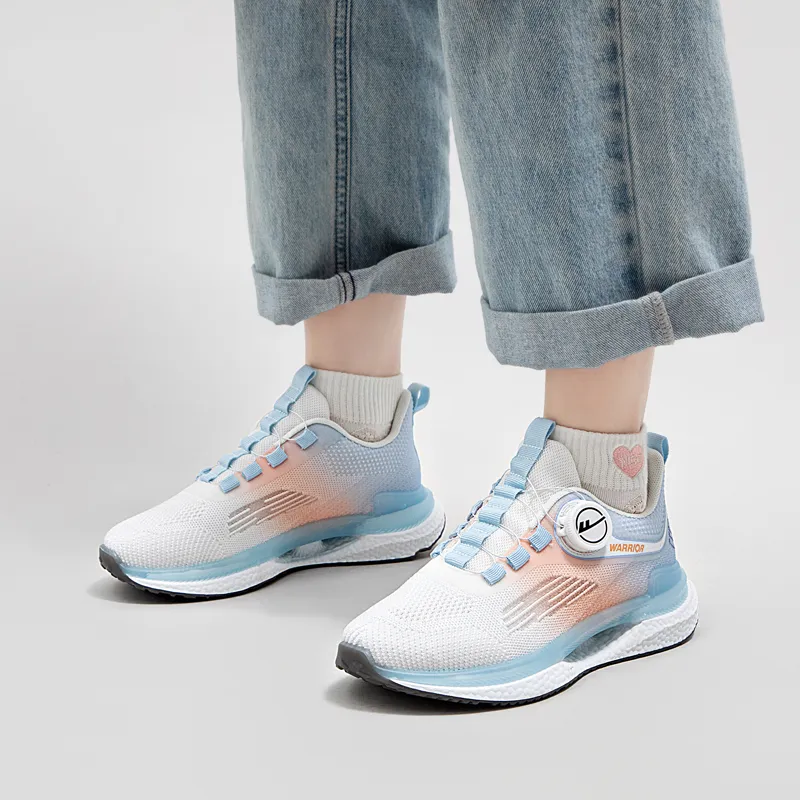 Warrior Cushioning Breathable Lightweight Low Top Casual Shoes Women's White Pink Purple-7