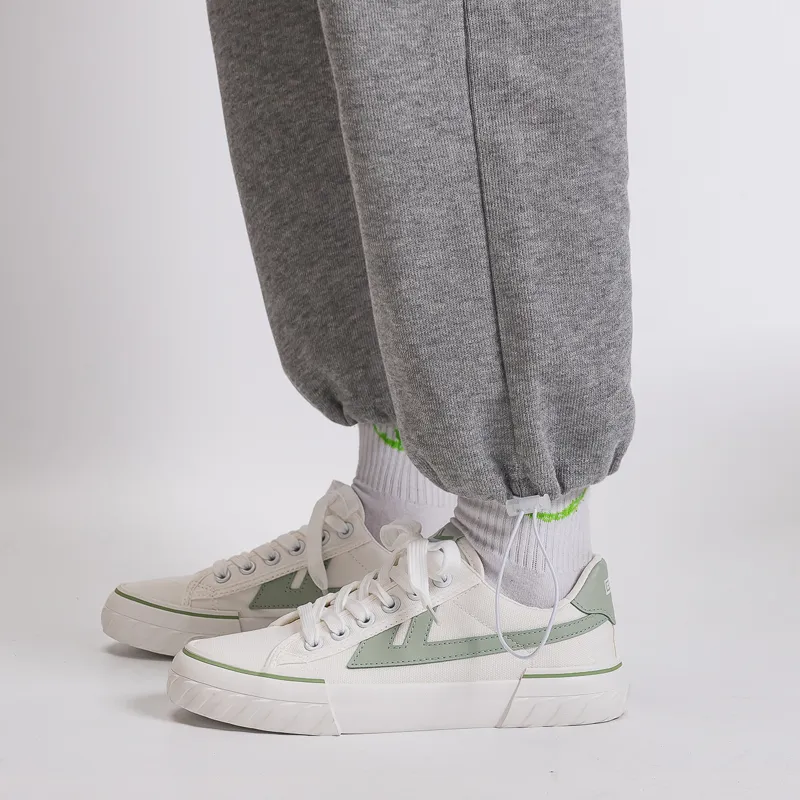 Warrior Wear resistant And Lightweight Low Top Canvas Shoes Unisex White Green-6