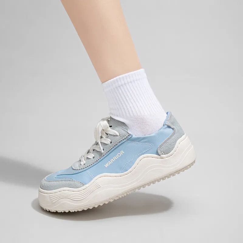 Warrior Durable Lightweight And Breathable Low Top Canvas Shoes Women's Light Blue-6