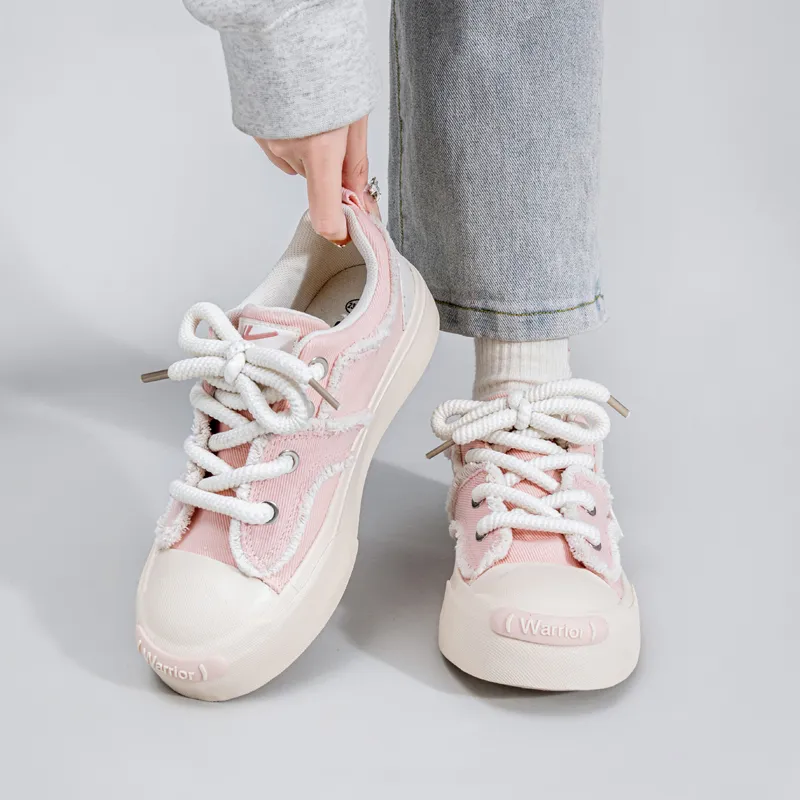 Warrior Durable Lightweight And Breathable Low Top Canvas Shoes Women's Pink-6