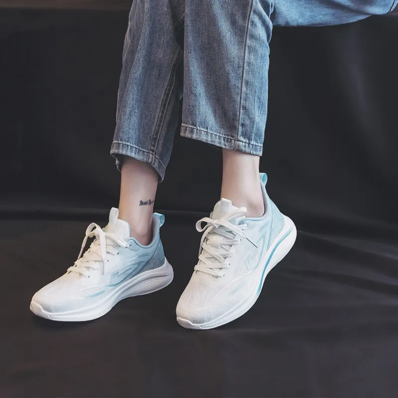 Warrior Students' Running Shoes Lightweight And Breathable Low-Top Casual Shoes Unisex White Green-10