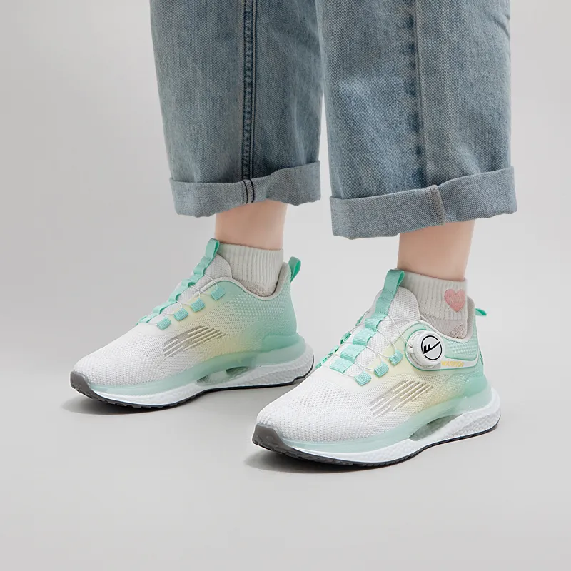 Warrior Comfortable Sports Anti Slip Wear Resistant Low Top Casual Shoes Women's White Lake Green-7