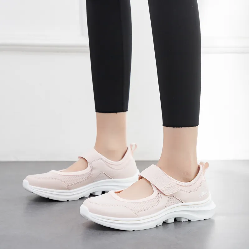 Warrior Comfortable Mom Shoes Lightweight And Breathable Low Top Casual Shoes Women's Pink-6