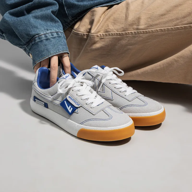 Warrior Ulzzang Canvas Shoes Unisex Gray Blue-7
