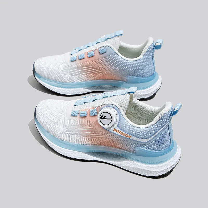 Warrior Cushioning Breathable Lightweight Low Top Casual Shoes Women's White Pink Purple-8