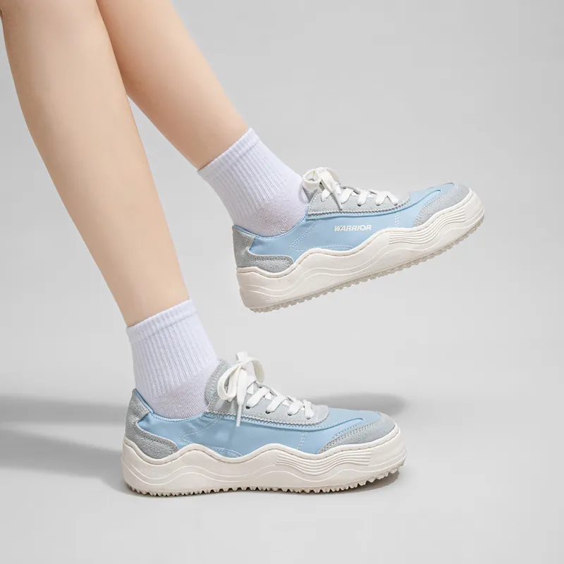 Warrior Durable Lightweight And Breathable Low Top Canvas Shoes Women's Light Blue-9