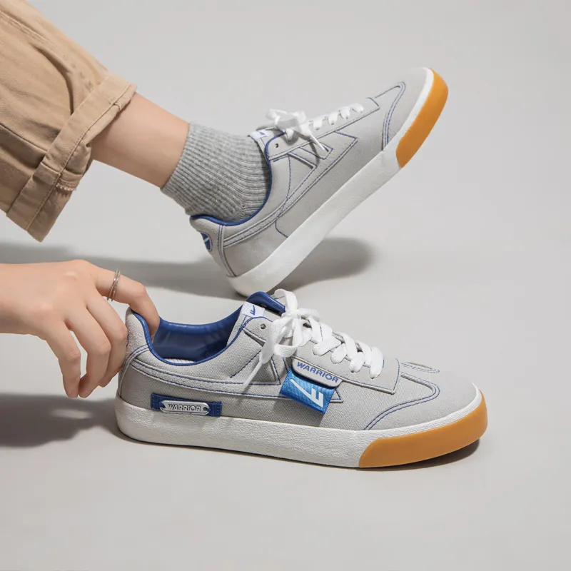 Warrior Ulzzang Canvas Shoes Unisex Gray Blue-8