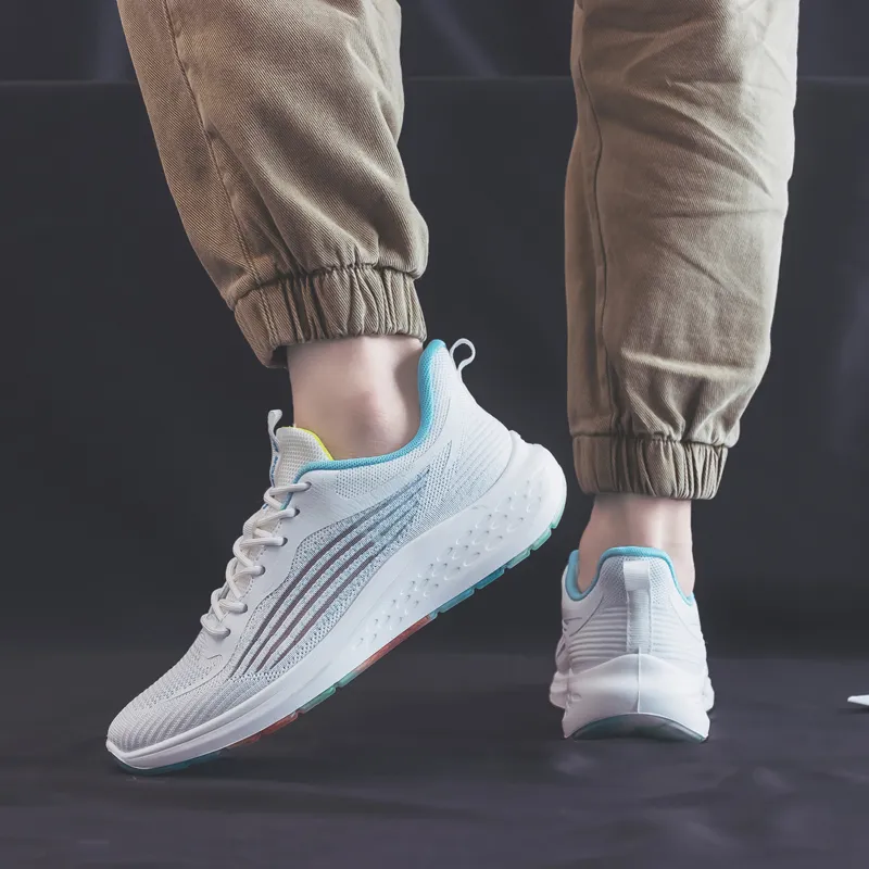 Warrior Running Wear resistant And Lightweight Low Top Casual Shoes Women's White Light Blue-7