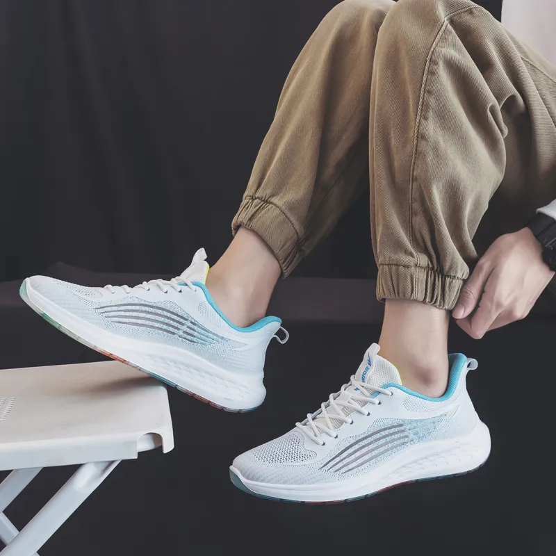 Warrior Running Wear resistant And Lightweight Low Top Casual Shoes Women's White Light Blue-8