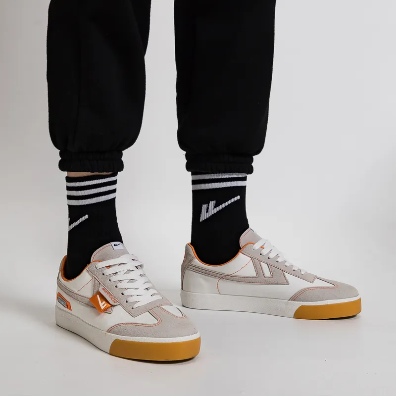 Warrior Ulzzang Trendy Versatile Durable Breathable Low Top Canvas Shoes Unisex Beige Coffee-6