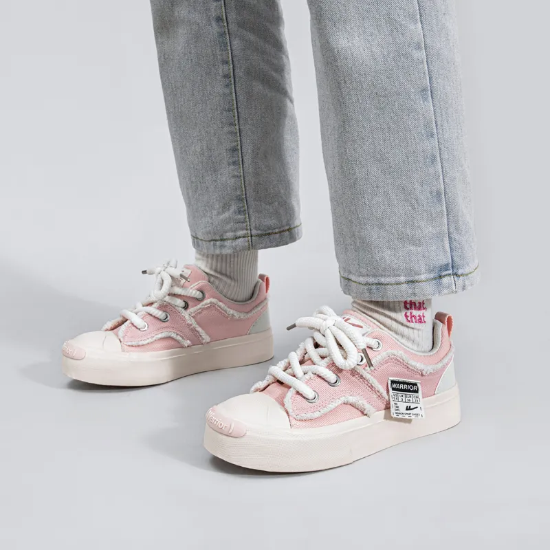 Warrior Durable Lightweight And Breathable Low Top Canvas Shoes Women's Pink-8