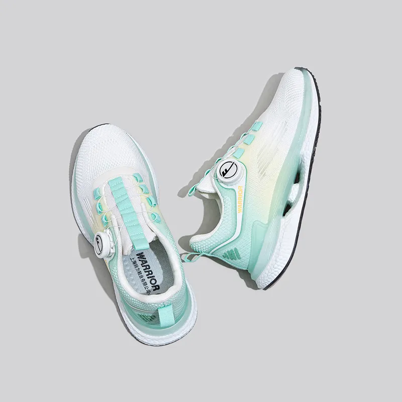 Warrior Comfortable Sports Anti Slip Wear Resistant Low Top Casual Shoes Women's White Lake Green-9