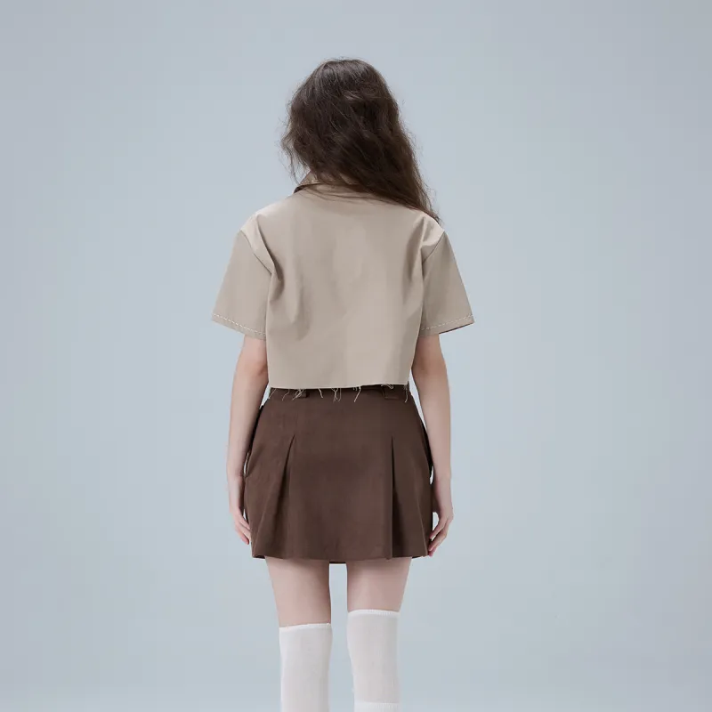 Charlie Luciano Casual Short Skirts Women's Brown-2