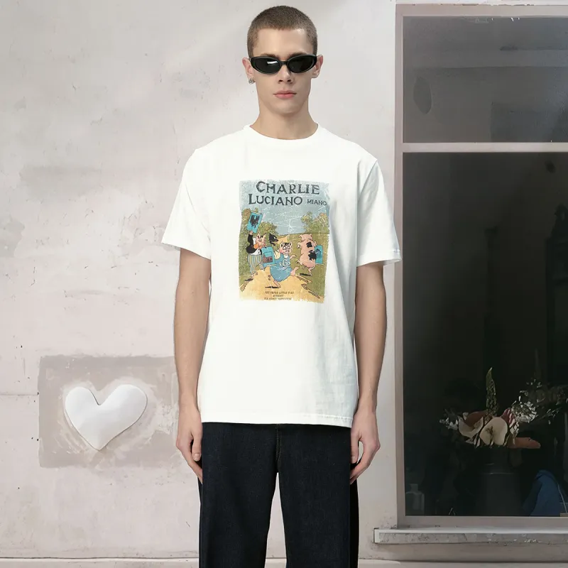 Charlie Luciano T Shirt Unisex White-4