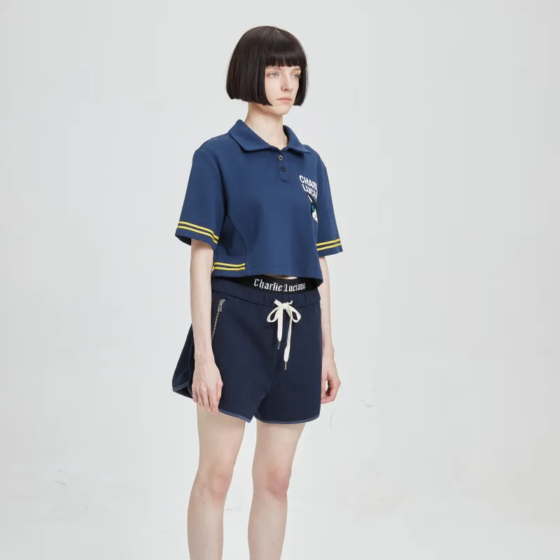 Charlie Luciano Casual Shorts Unisex Navy Blue-4