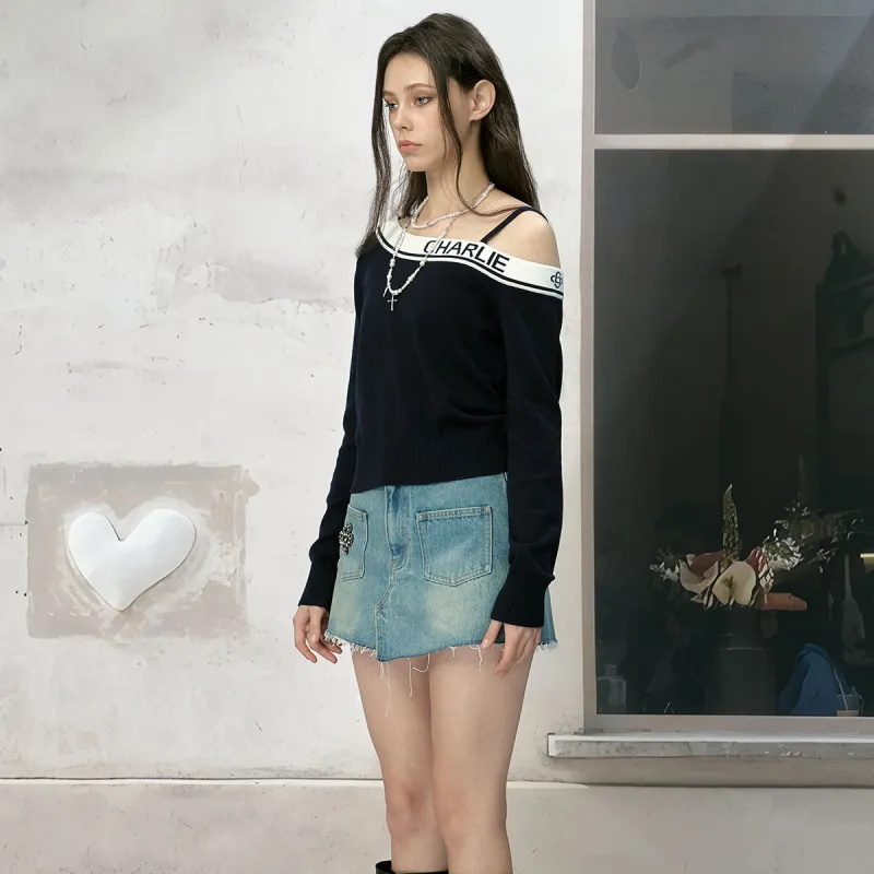 Charlie Luciano Denim Short Skirts Women's-3