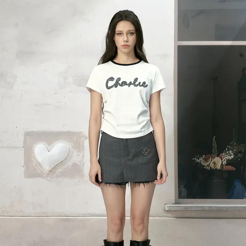 Charlie Luciano T Shirt Women's White Box+Socks-5