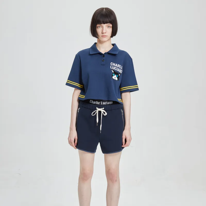 Charlie Luciano Casual Shorts Unisex Navy Blue-3