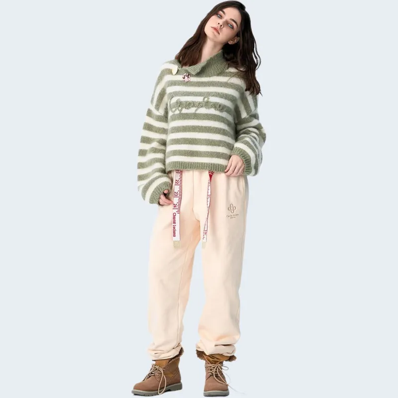 Charlie Luciano Casual Pants Unisex Ecru-1