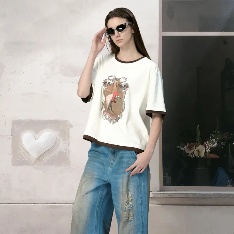 Charlie Luciano T Shirt Unisex White-5