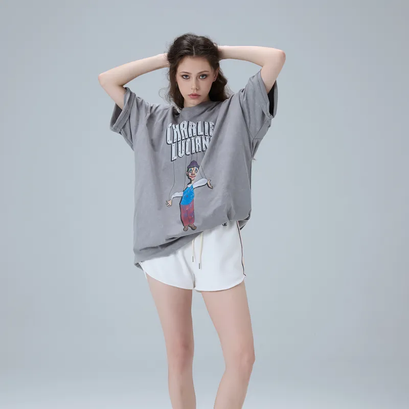 Charlie Luciano T Shirt Unisex Gray-4