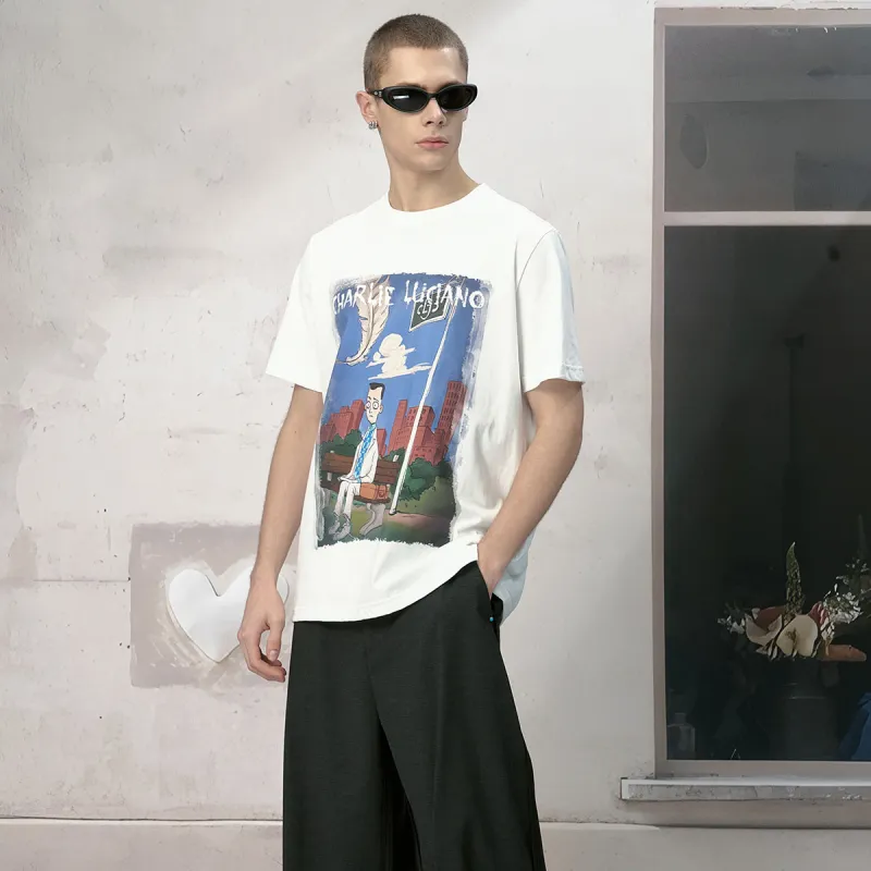 Charlie Luciano T Shirts Unisex White Box+Socks-5