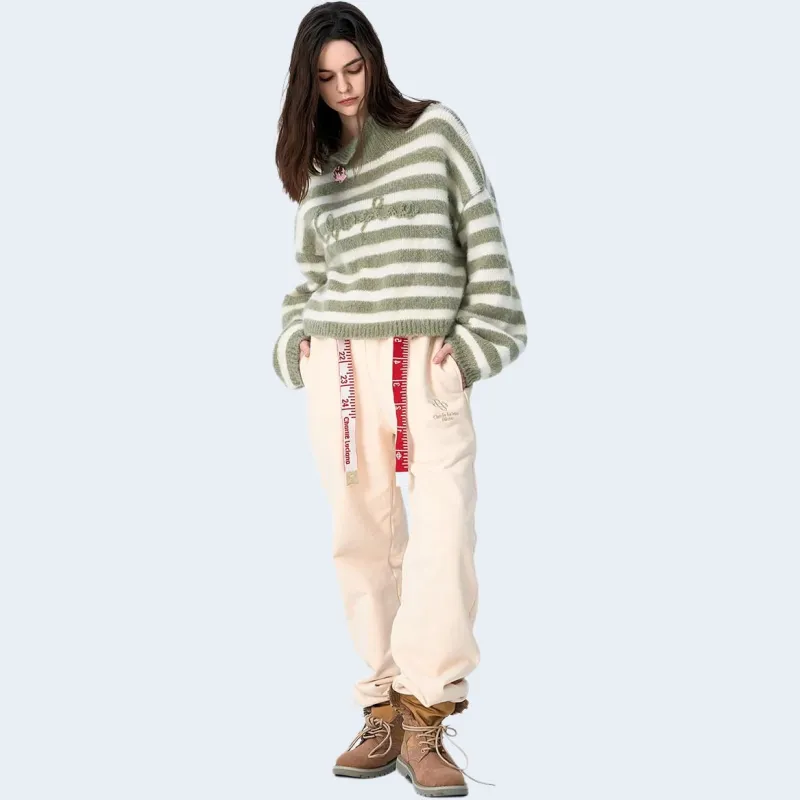 Charlie Luciano Casual Pants Unisex Ecru-8