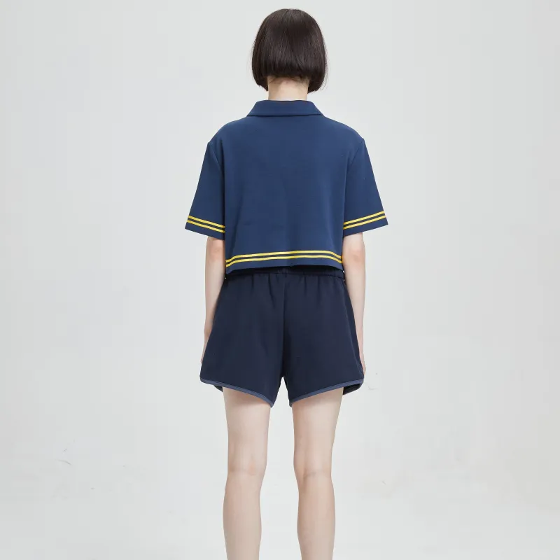 Charlie Luciano Casual Shorts Unisex Navy Blue-5