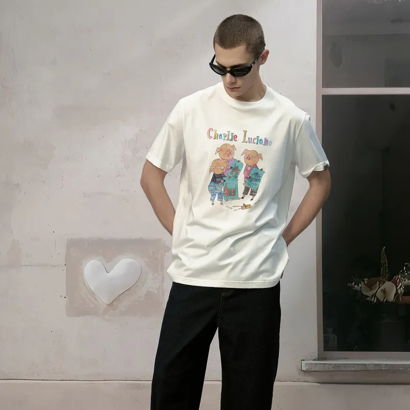 Charlie Luciano T Shirts Unisex White Box+Socks-2