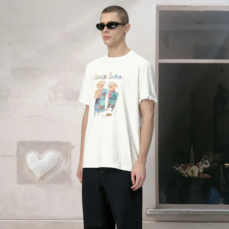 Charlie Luciano T Shirts Unisex White Box+Socks-3