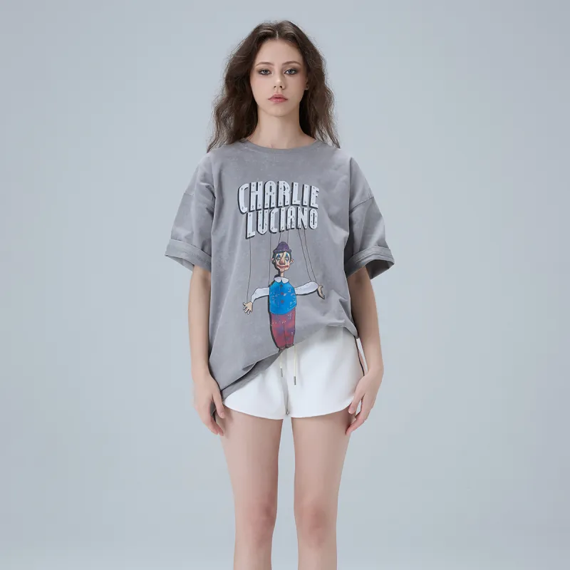 Charlie Luciano T Shirt Unisex Gray-6