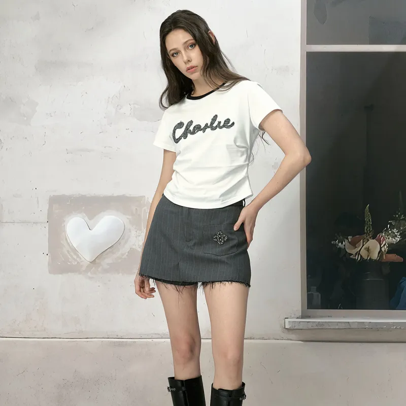 Charlie Luciano T Shirt Women's White Box+Socks-2