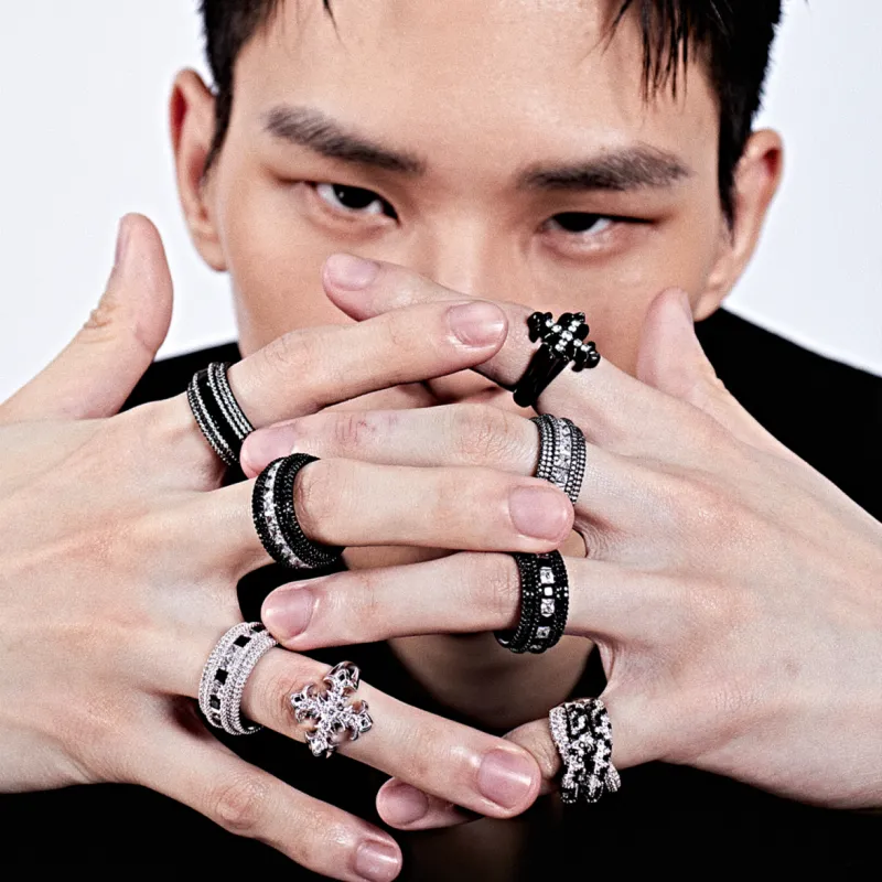 NothingButMini Zircon Copper Rings Unisex-10