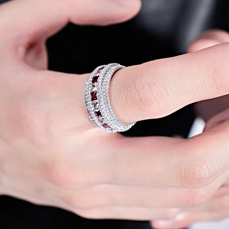 NothingButMini Zircon Copper Rings Unisex-3