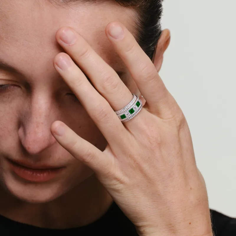 NothingButMini Zircon Copper Rings Unisex-6