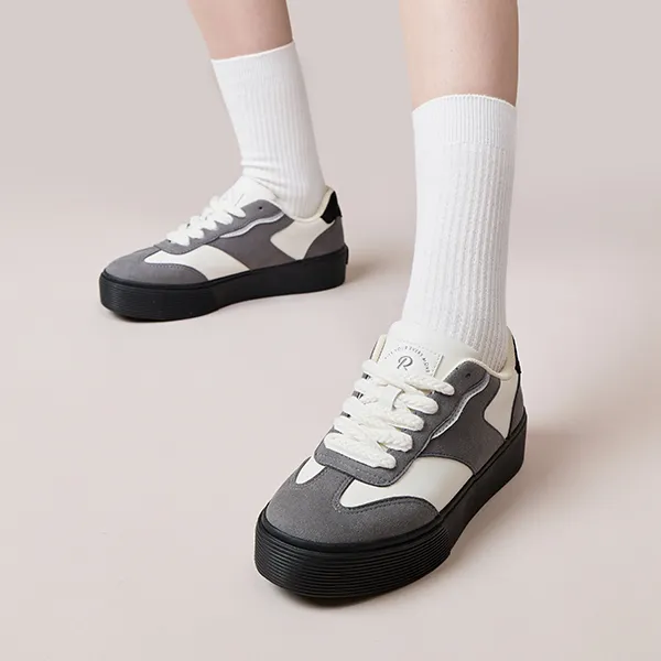 Rockfish Anti Slip Wear Resistant Low Top Skateboard Shoes Women's Gray-6