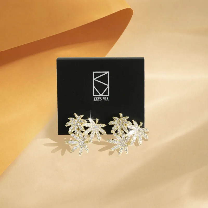 KEYS VIA Copper Alloy Earrings Women's-4