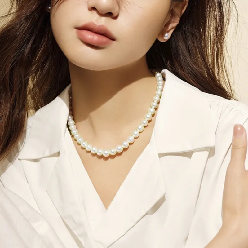 KEYS VIA Copper Alloy Imitation Pearl Necklaces Women's-13