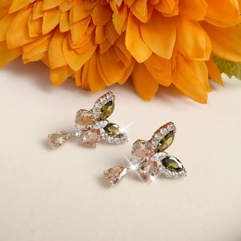 KEYS VIA Copper Alloy Stud Earrings Women's-3