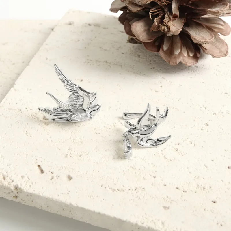 KEYS VIA Copper Alloy Clip On Earrings Women's-2