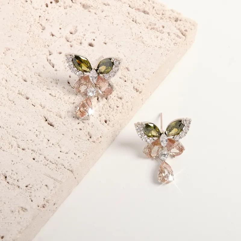 KEYS VIA Copper Alloy Stud Earrings Women's-2