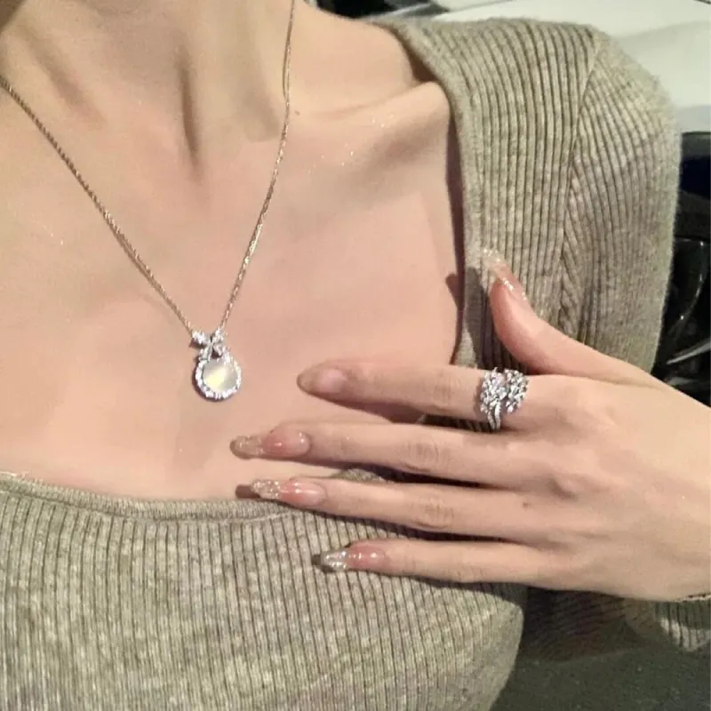 KEYS VIA S925 Silver Necklaces Women's-4