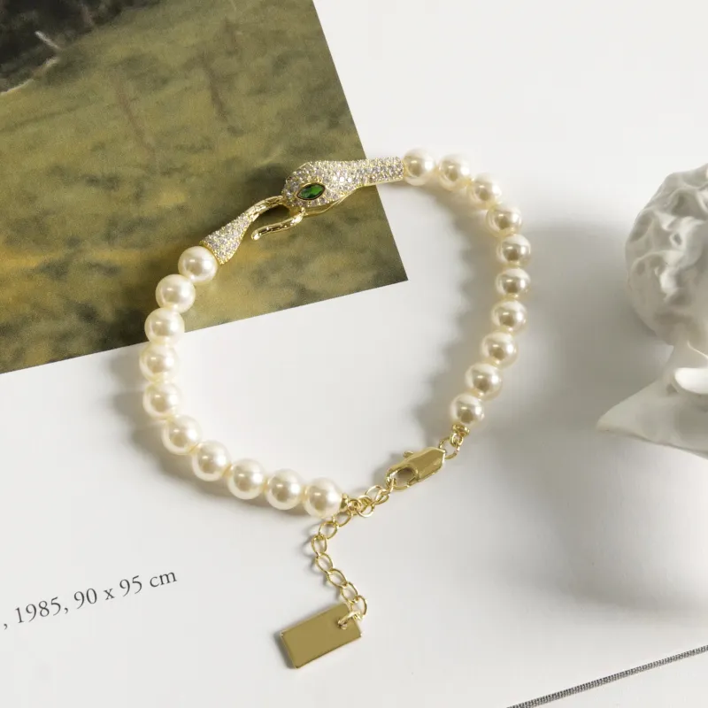 KEYS VIA Copper Alloy Synthetic Cubic Zirconia Faux Pearl Bracelet Gift Box Set Women's-3