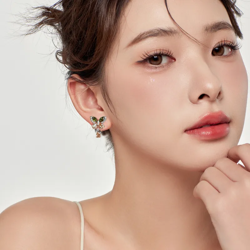 KEYS VIA Copper Alloy Stud Earrings Women's-4