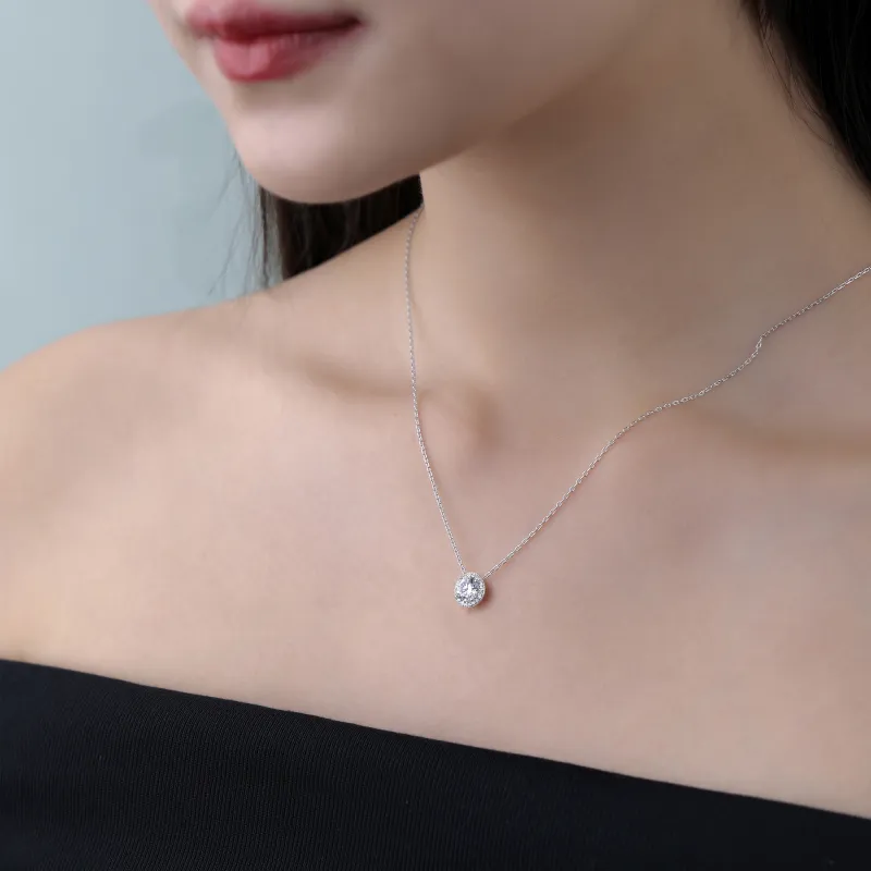 KEYS VIA S925 Silver, Synthetic Cubic Zirconia Necklaces Women's-4