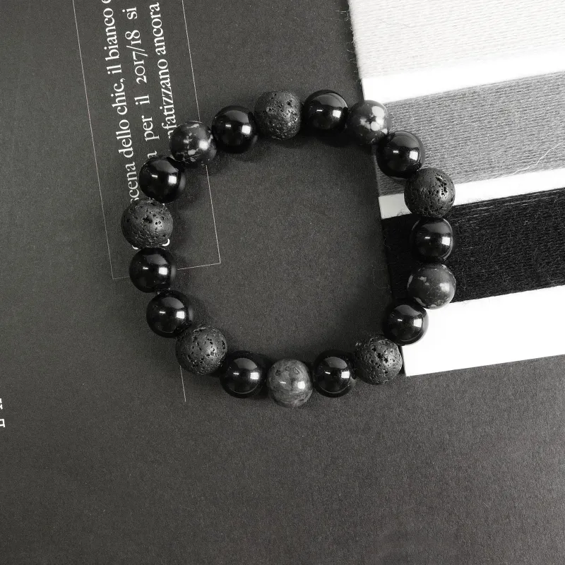 KEYS VIA Volcanic Stone Resin Bracelets Women's-4